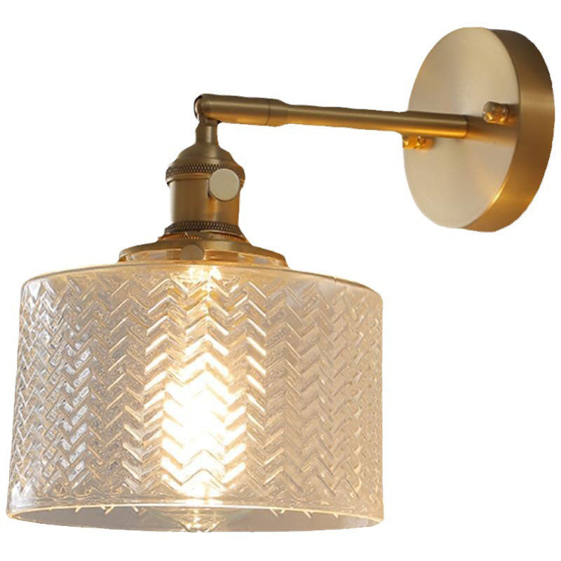 Nordic Minimalist Creative Brass Cylinder Wall Sconce