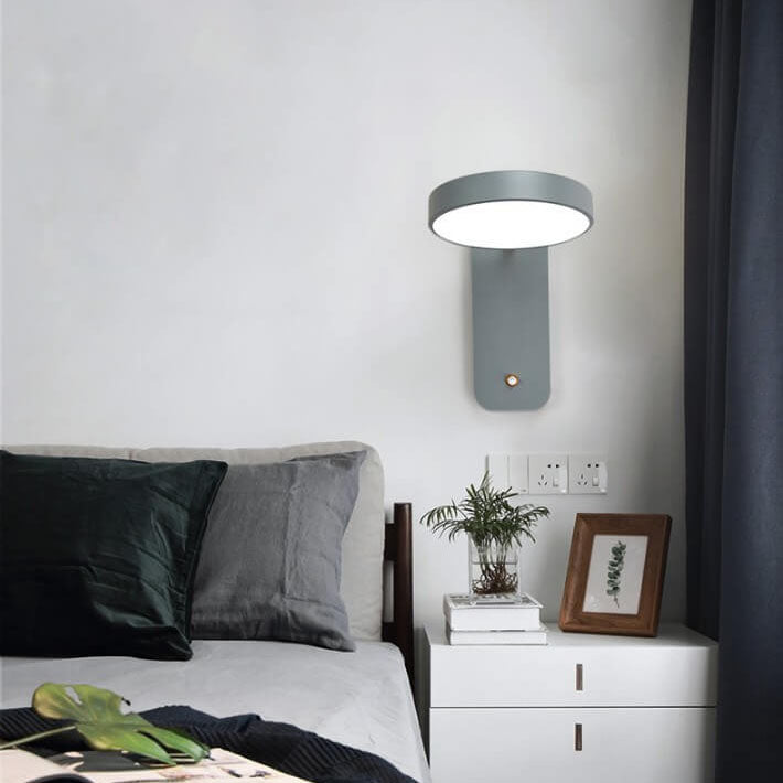 Nordic Simple Round Rotatable Switch LED Reading Wall Sconce