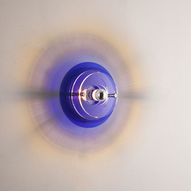 Contemporary Creative Flying Saucer Iron Acrylic Wall Sconce