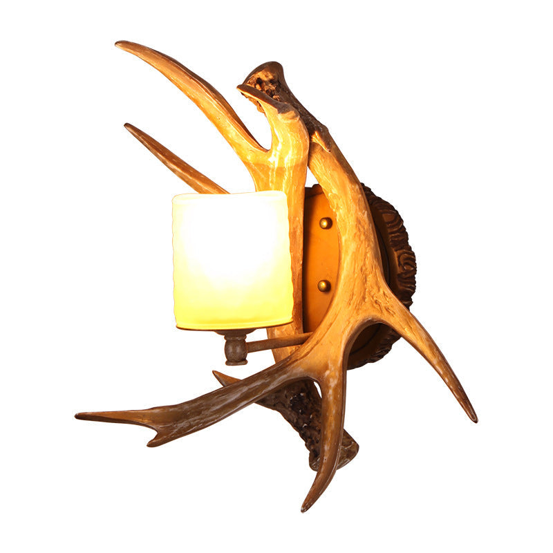 Modern Retro Antler 1-Light Glass Wall Sconce