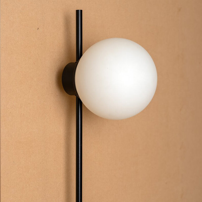 Minimalist Long Pole Glass Globe 1-Light Wall Sconce