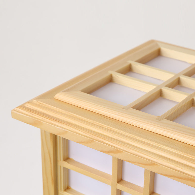 Japanese Natural Wood Floor Lamp