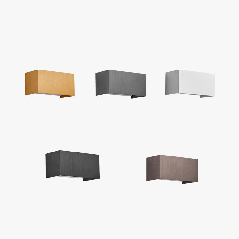 Nordic Minimalist Aluminum Square Flat Wall Sconce