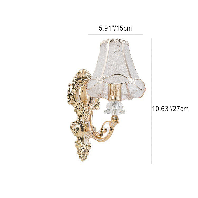 Traditional European Resin Iron Conic Cylinder Wall Sconce