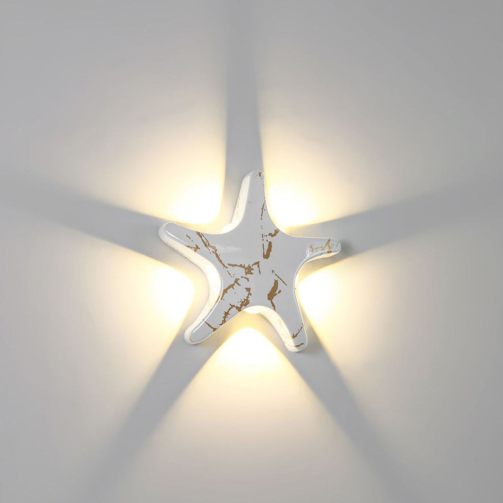 Contemporary Aluminum Starfish LED Waterproof Wall Sconce