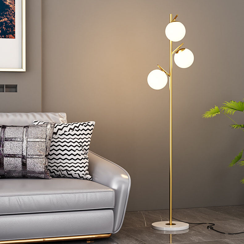 Scandinavian Gold 3-Light Floor Lamp