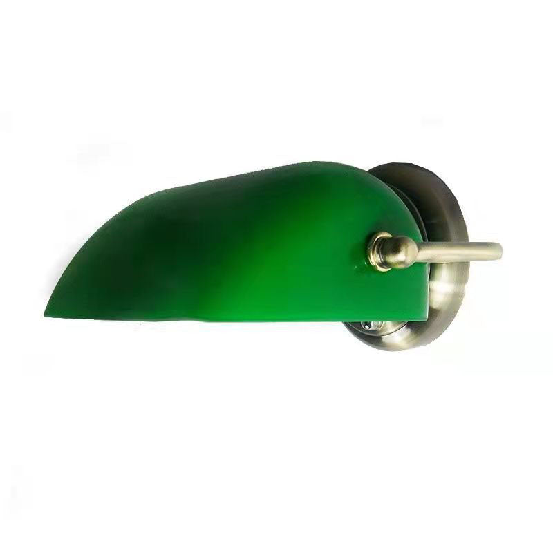 Traditional Vintage Glass Iron Round Zipper Wall Sconce