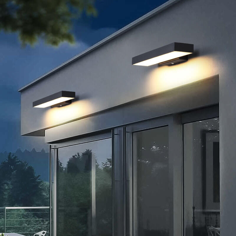 Modern Minimalist Rectangular Flat LED Sensor Wall Sconce
