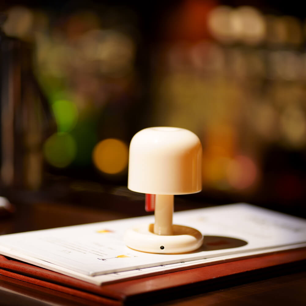 Modern Minimalist Decorative Mushroom Plastic USB Table Lamp