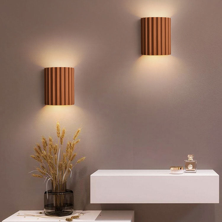 Contemporary Nordic Resin Tiles 2-Light Wall Sconce