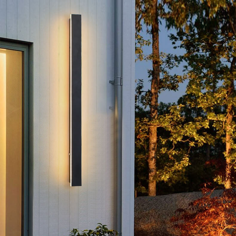 Retro Outdoor Rectangular Strip Waterproof LED Wall Light