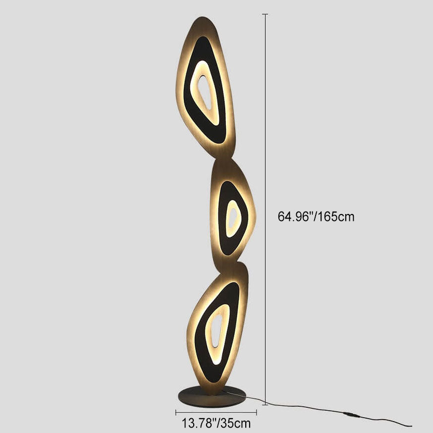 Modern Minimalist Black 3-Light Floor Lamp