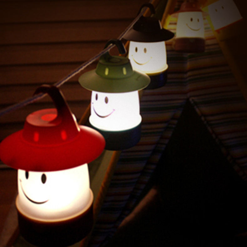 Creative Smiley Lantern Outdoor Camping LED Table Lamp
