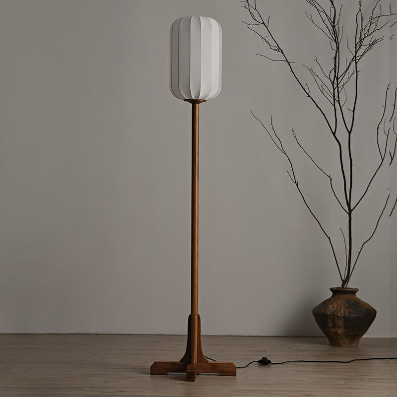 Japanese Natural Wood Floor Lamp