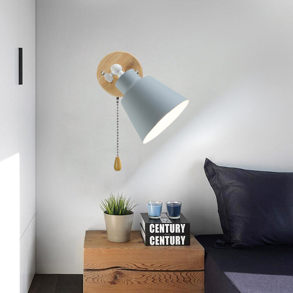 Nordic Minimalist Macaron Solid Color Rotatable Wall Sconce