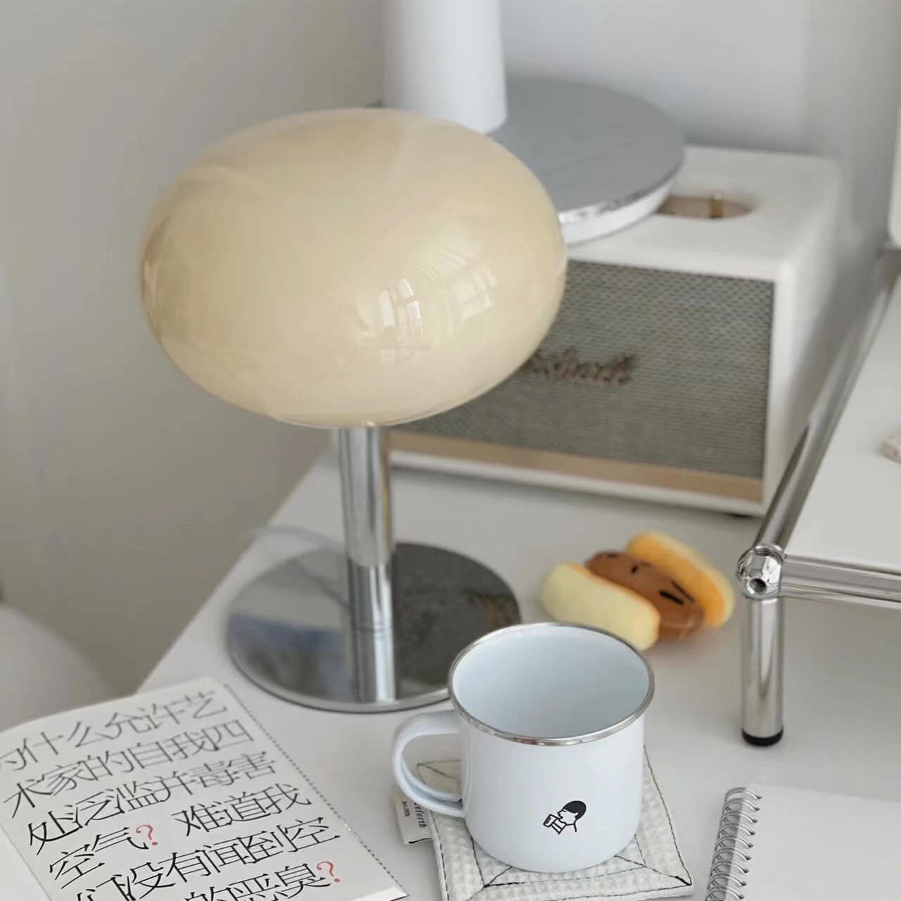 Modern Nordic Round Iron & Glass Table Lamp Table Lamp