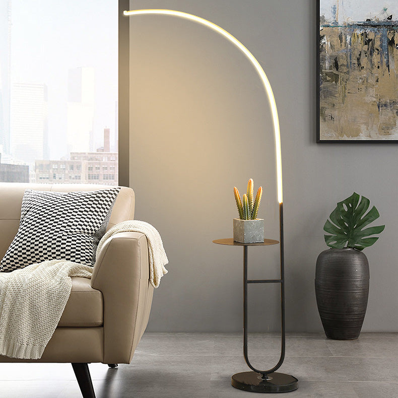 Modern White Arc Floor Lamp