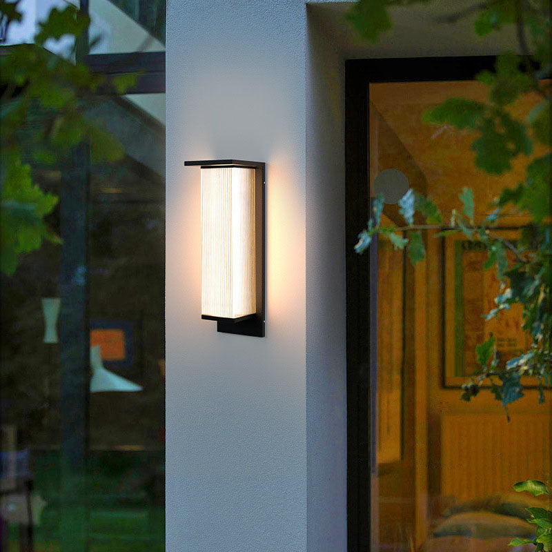 Modern Minimalist Solar Waterproof Rectangular Wall Sconce