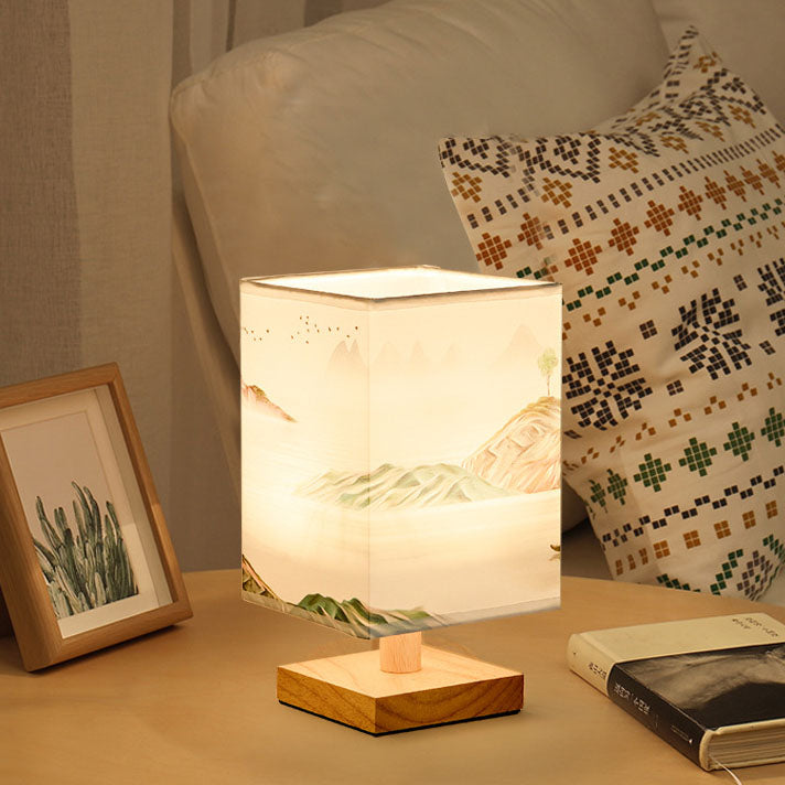 Creative Fabric Square USB LED Table Lamp