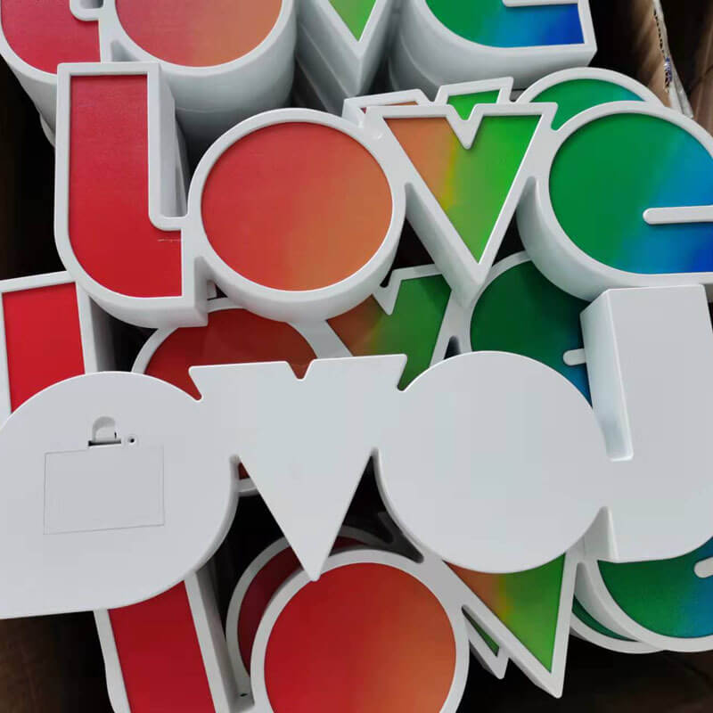 Creative PS LOVE Letters Wedding Valentines LED Table Lamp