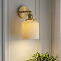 Japanese Retro Minimalist Cylinder Oval Brass Wall Sconce