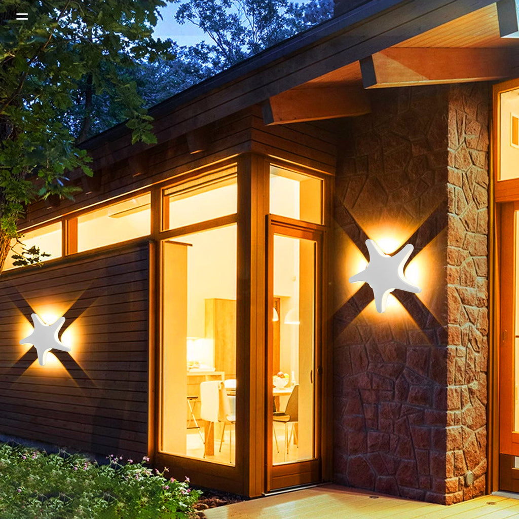 Contemporary Aluminum Starfish LED Waterproof Wall Sconce