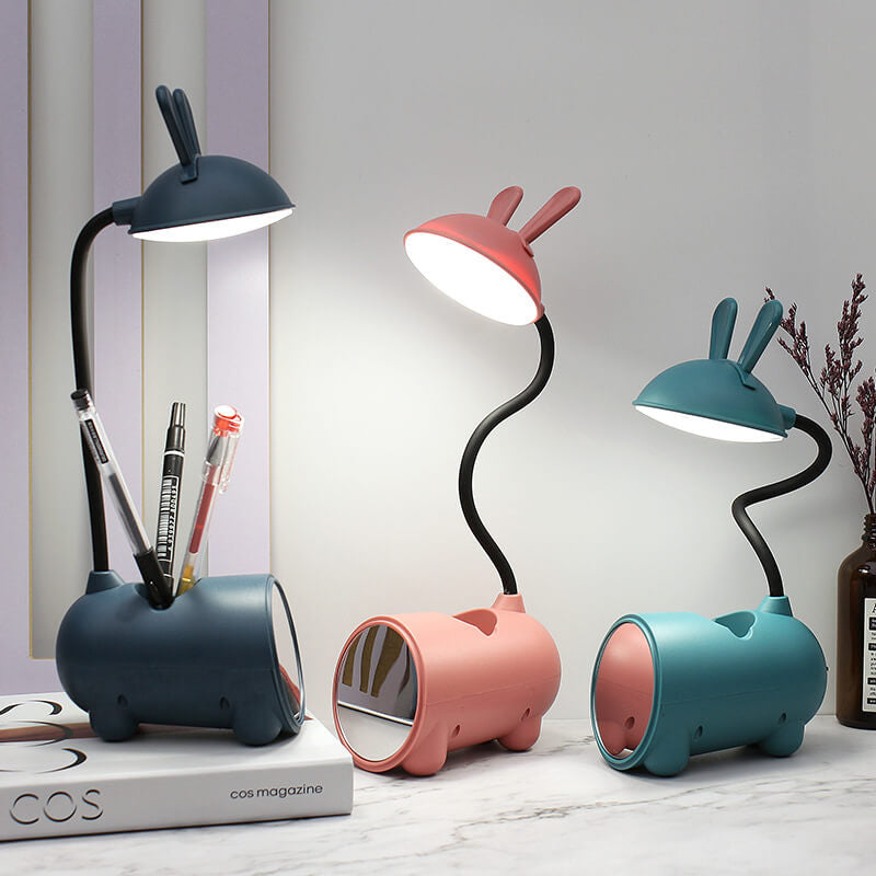 Creative Cartoon Rabbit LED Touch Desk Lamp with Desk Lamp