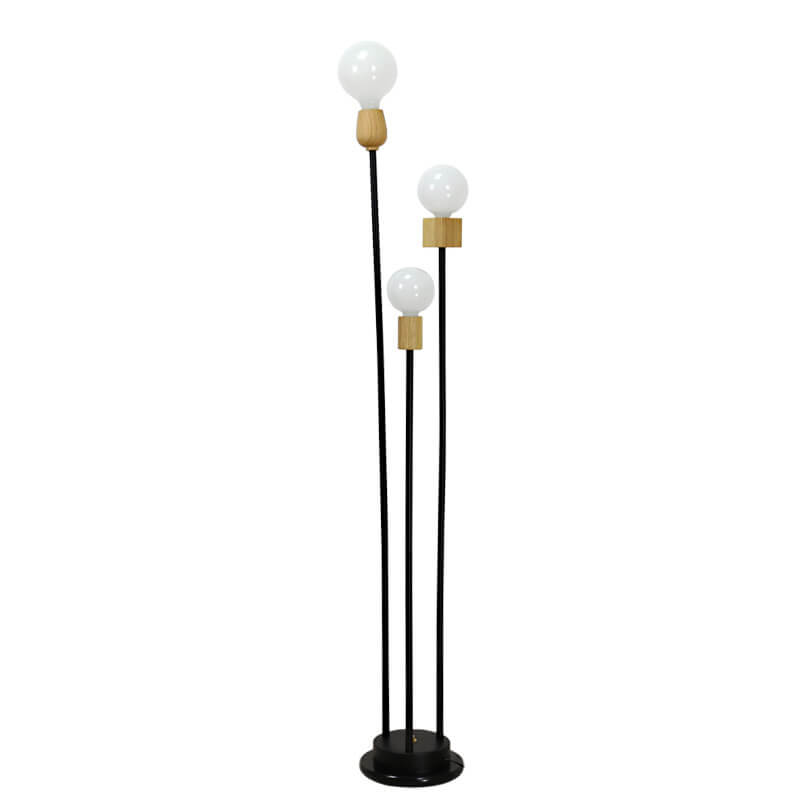 Industrial White 3-Light Floor Lamp