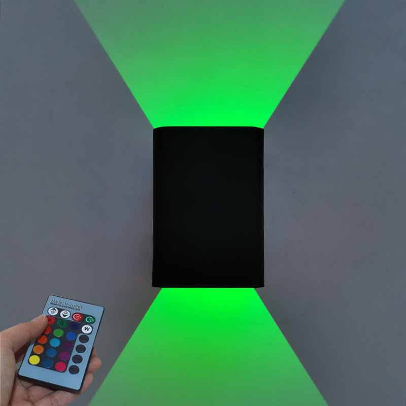 Modern Square Aluminum LED RGB Color Wall Sconce