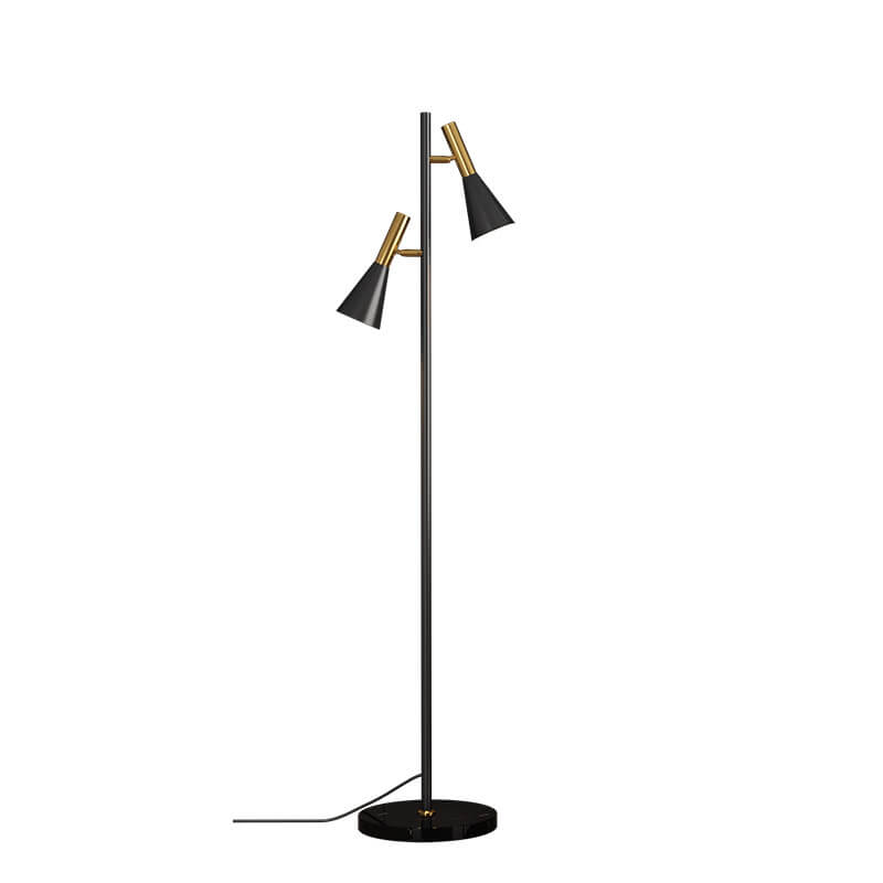 Modern Minimalist Gold 2-Light Floor Lamp