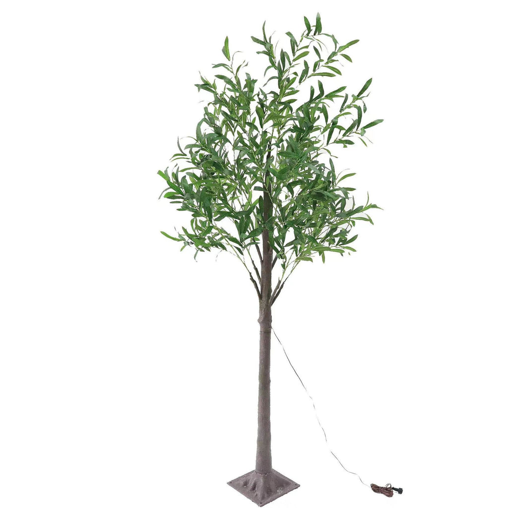 Modern Creative Olive Leaf LED Simulation Plants Table Lamp