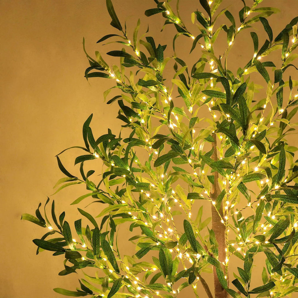 Modern Creative Olive Leaf LED Simulation Plants Table Lamp