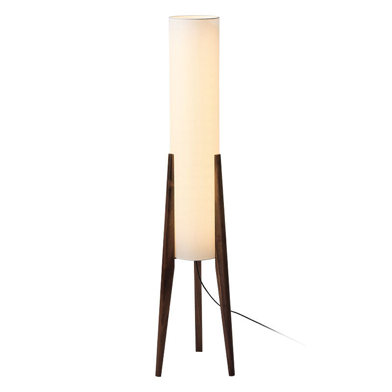 Traditional Chinese Walnut Floor Lamp