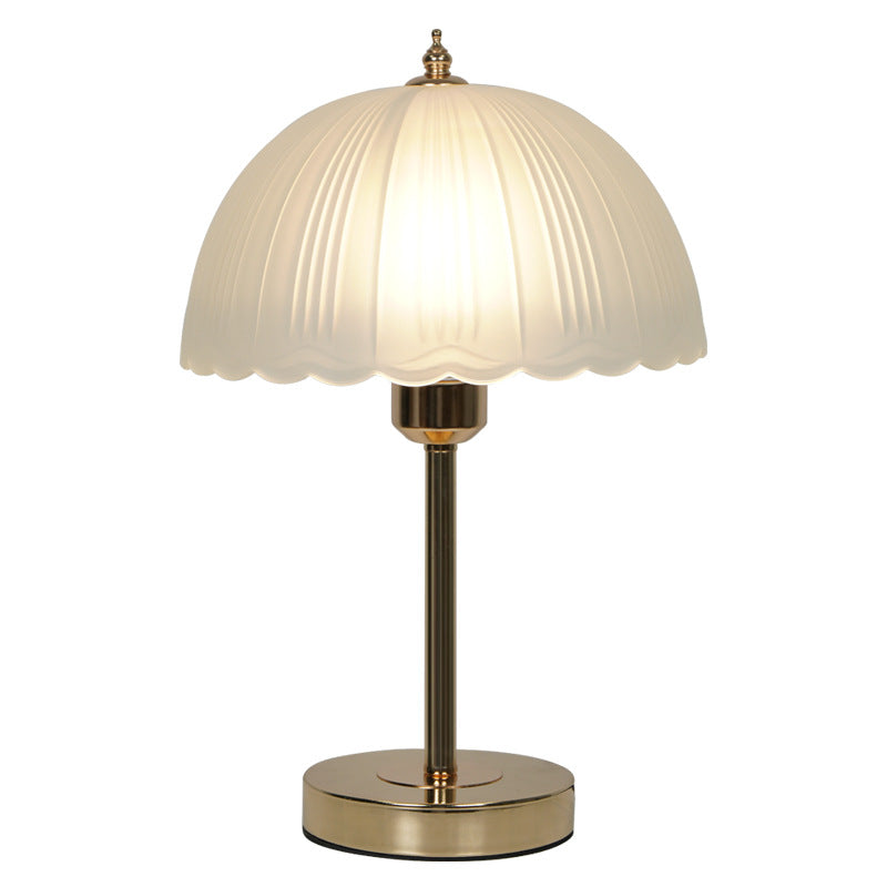 Nordic Iron Glass Dome Petal 1-Light Table Lamp