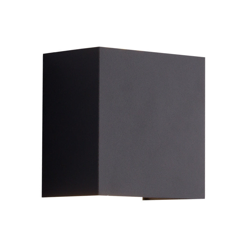 Modern Solid Color Aluminum Square LED Outdoor Wall Light