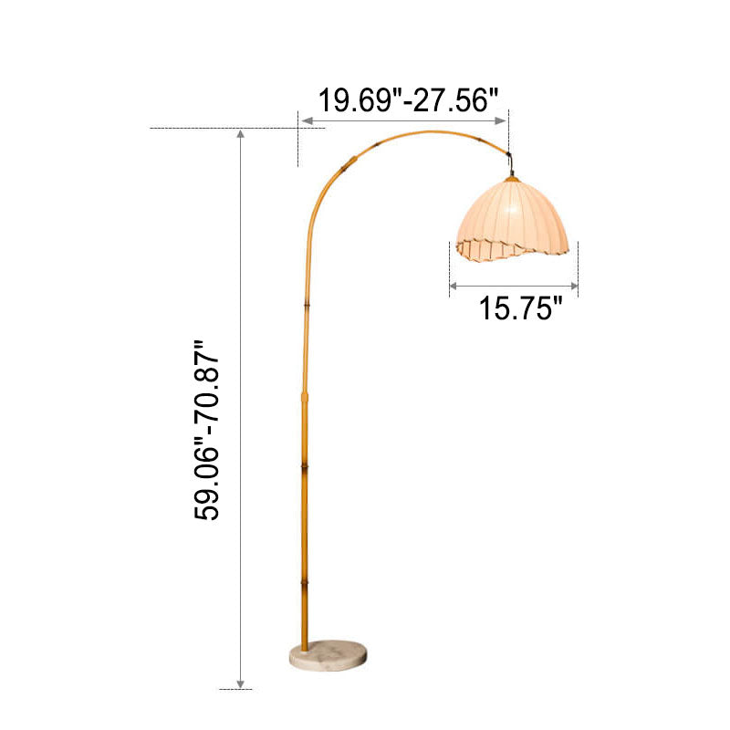 Vintage Beige Floor Lamp