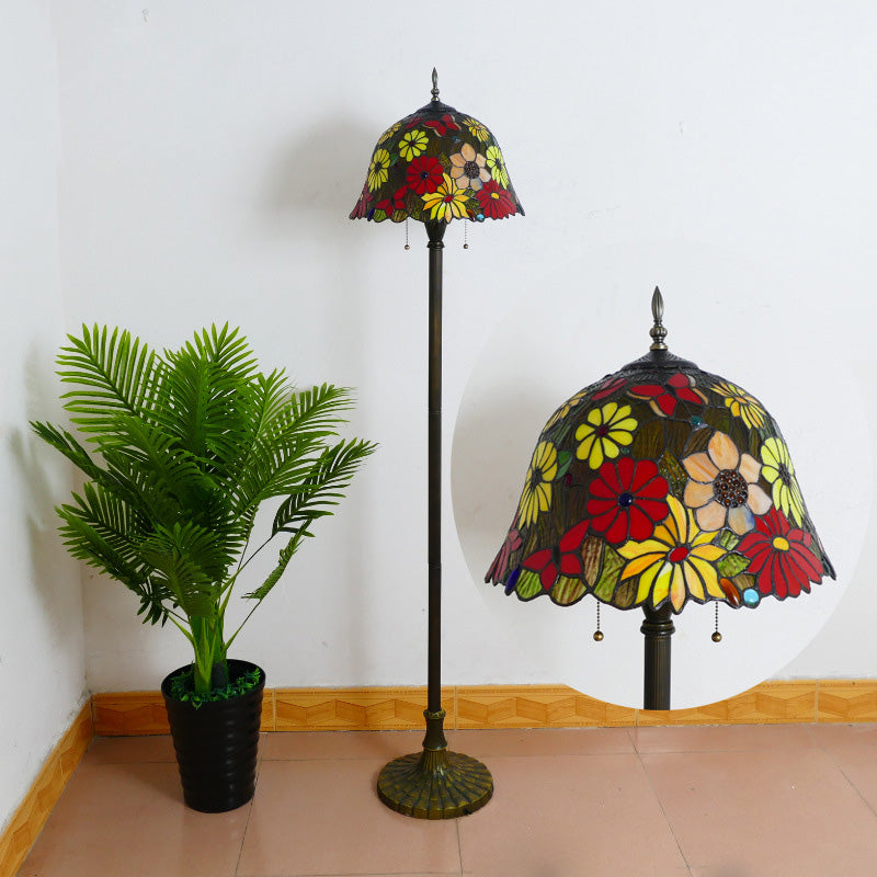 Tiffany Stained Glass 2-Light Floor Lamp