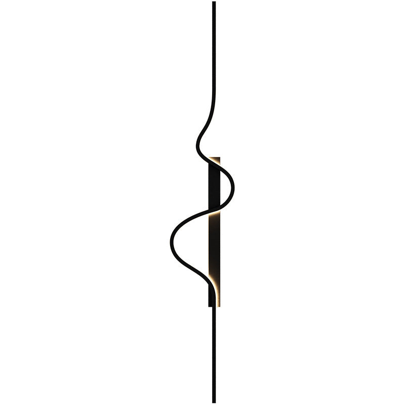 Modern Minimalist Long Wave Design Aluminum LED Wall Sconce