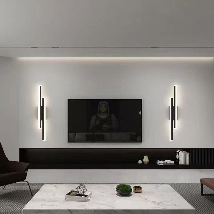 Modern Minimalist Lines Iron Acrylic LED Wall Sconce