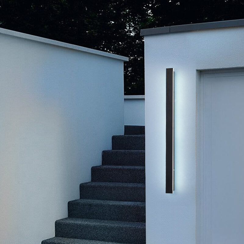 Retro Outdoor Rectangular Strip Waterproof LED Wall Light
