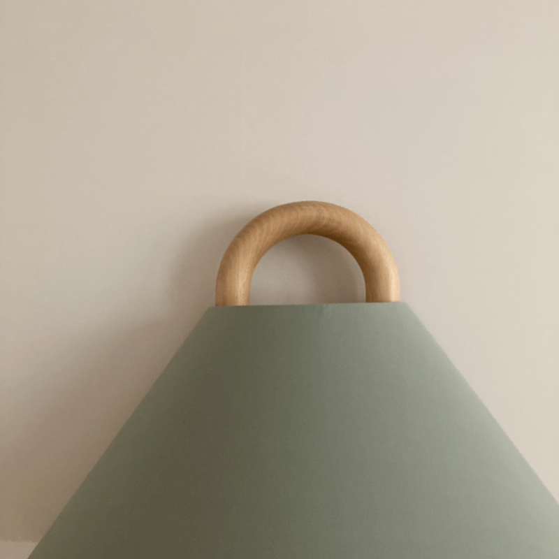 Modern Solid Wood Pleated Semi-Circle Wall Sconce