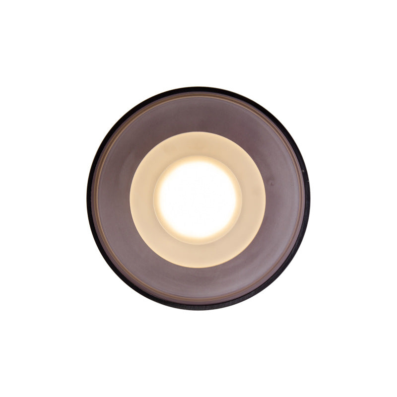 Nordic Vintage Round Hardware Glass LED Wall Sconce