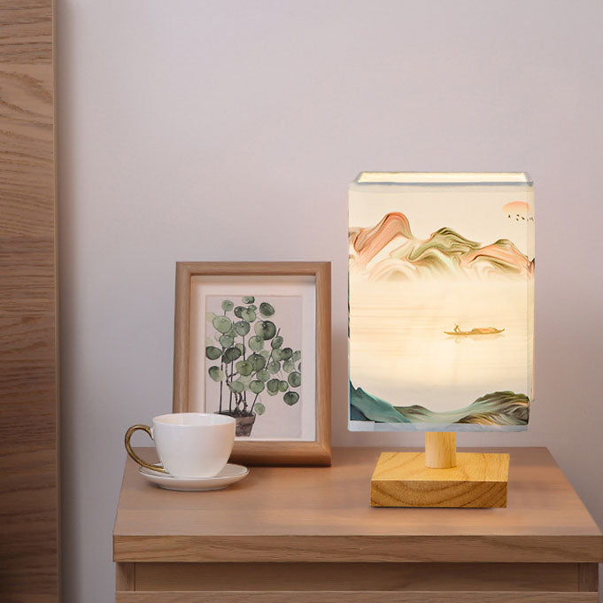 Creative Fabric Square USB LED Table Lamp