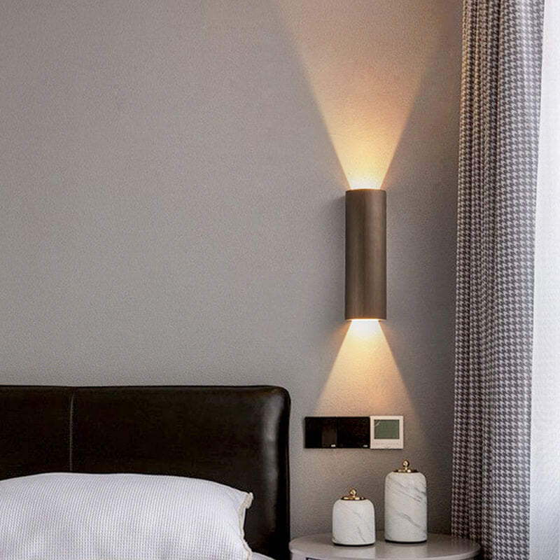 Modern Minimalist Aluminum Cylindrical LED Wall Sconce