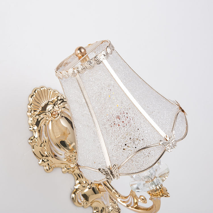 Traditional European Resin Iron Conic Cylinder Wall Sconce