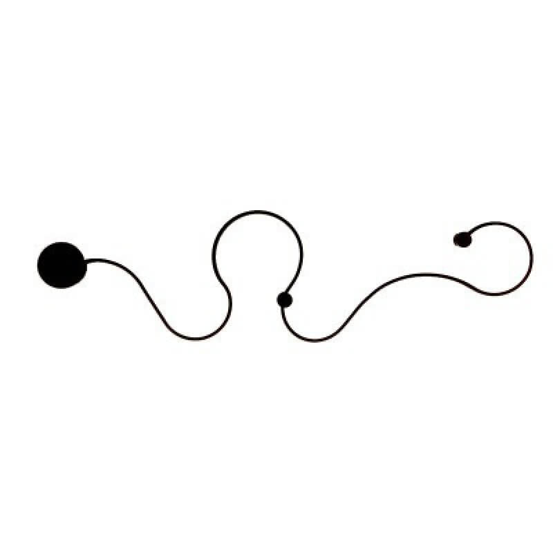 Modern Long Aluminum Snake Shaped Curved Wall Sconce