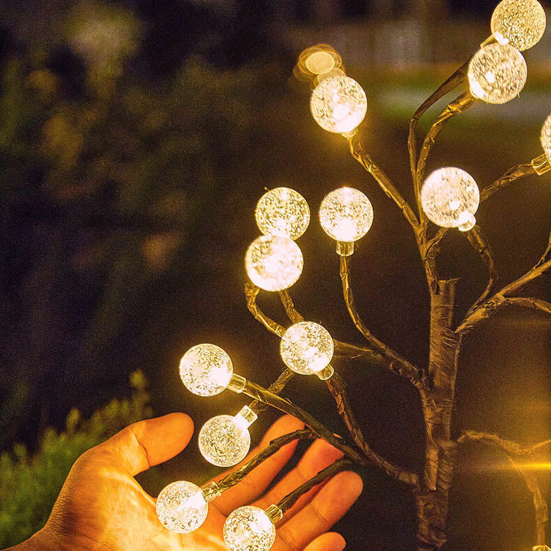 Elegant White 20-Light Outdoor Stake Light