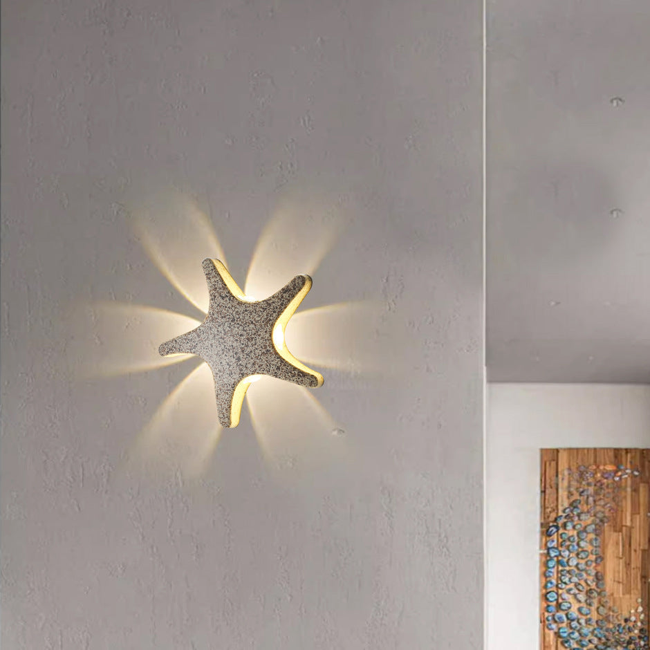 Contemporary Aluminum Starfish LED Waterproof Wall Sconce