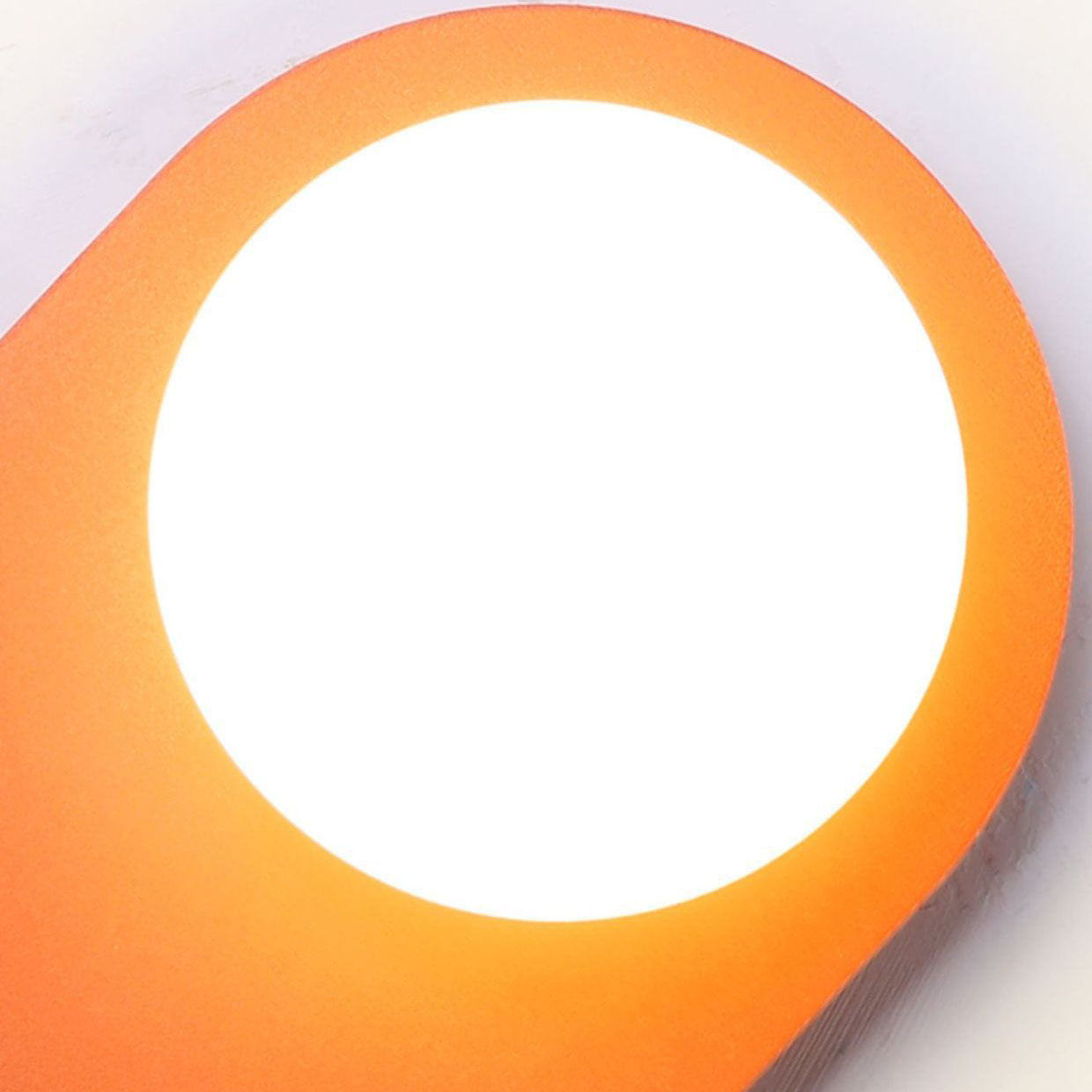 Nordic Minimalist Glass Orange Ring Base 1-Light Wall Sconce