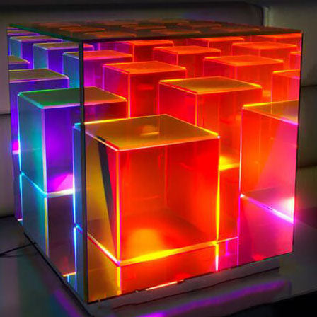 Modern Acrylic RGB Line LED Table Lamp